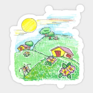 The small house. Sticker